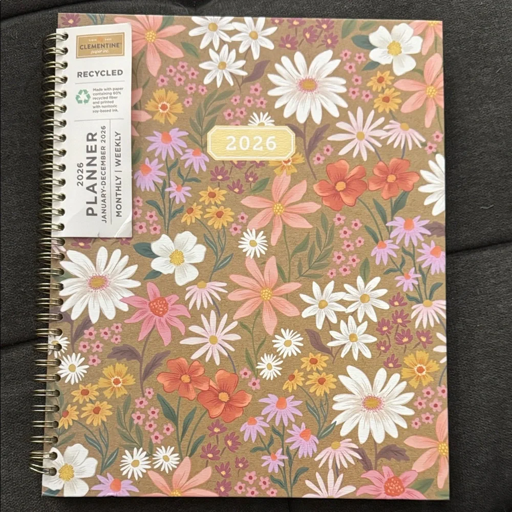 Clementine Floral 8.5 x 11” 2026 Planner